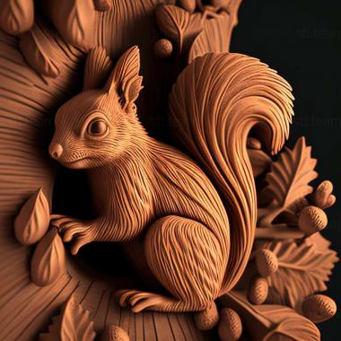 3D model squirrel (STL)